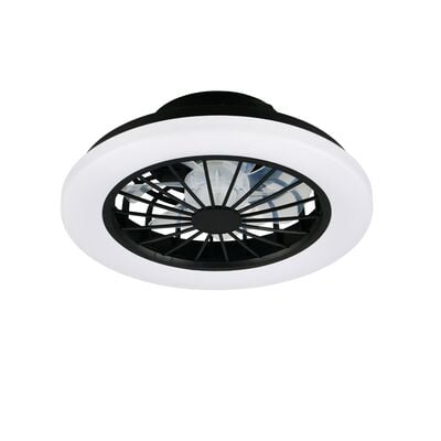 Trio Rotsund LED kattotuuletin mattamusta